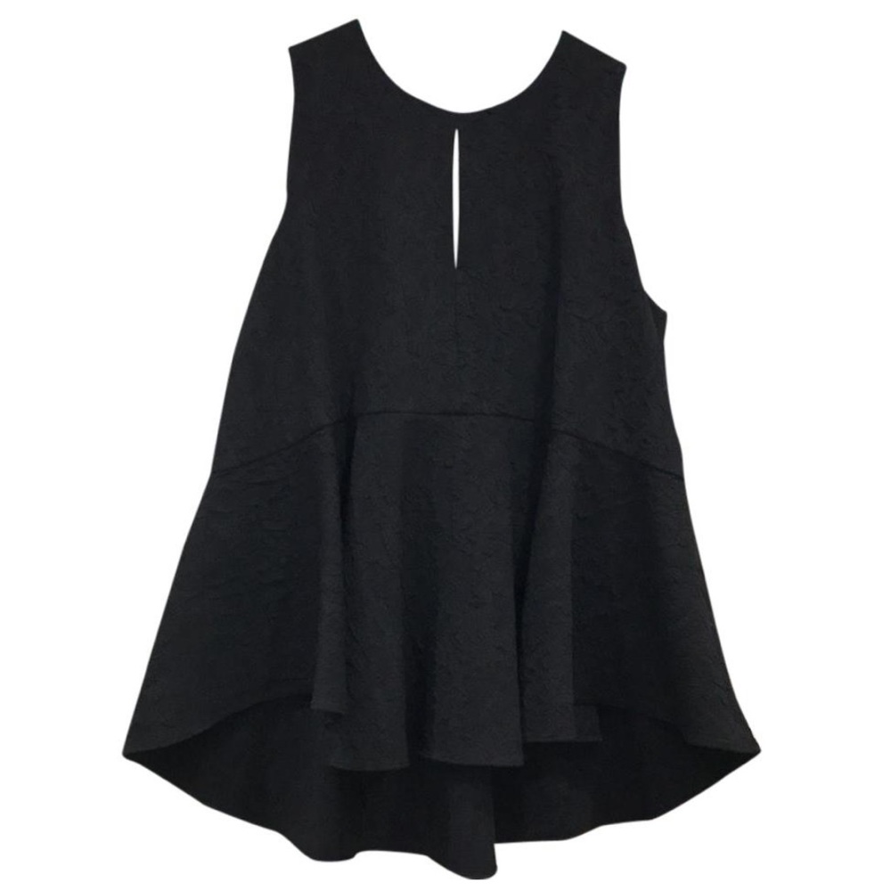 Tibi Black Jacquard Blouse